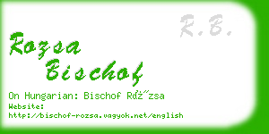 rozsa bischof business card